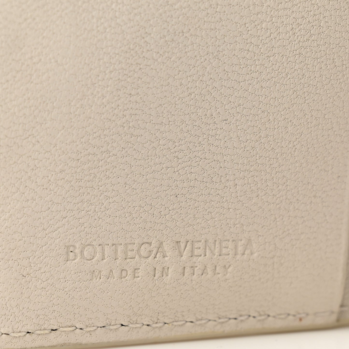 Nappa Intrecciato Tri-Fold Wallet White