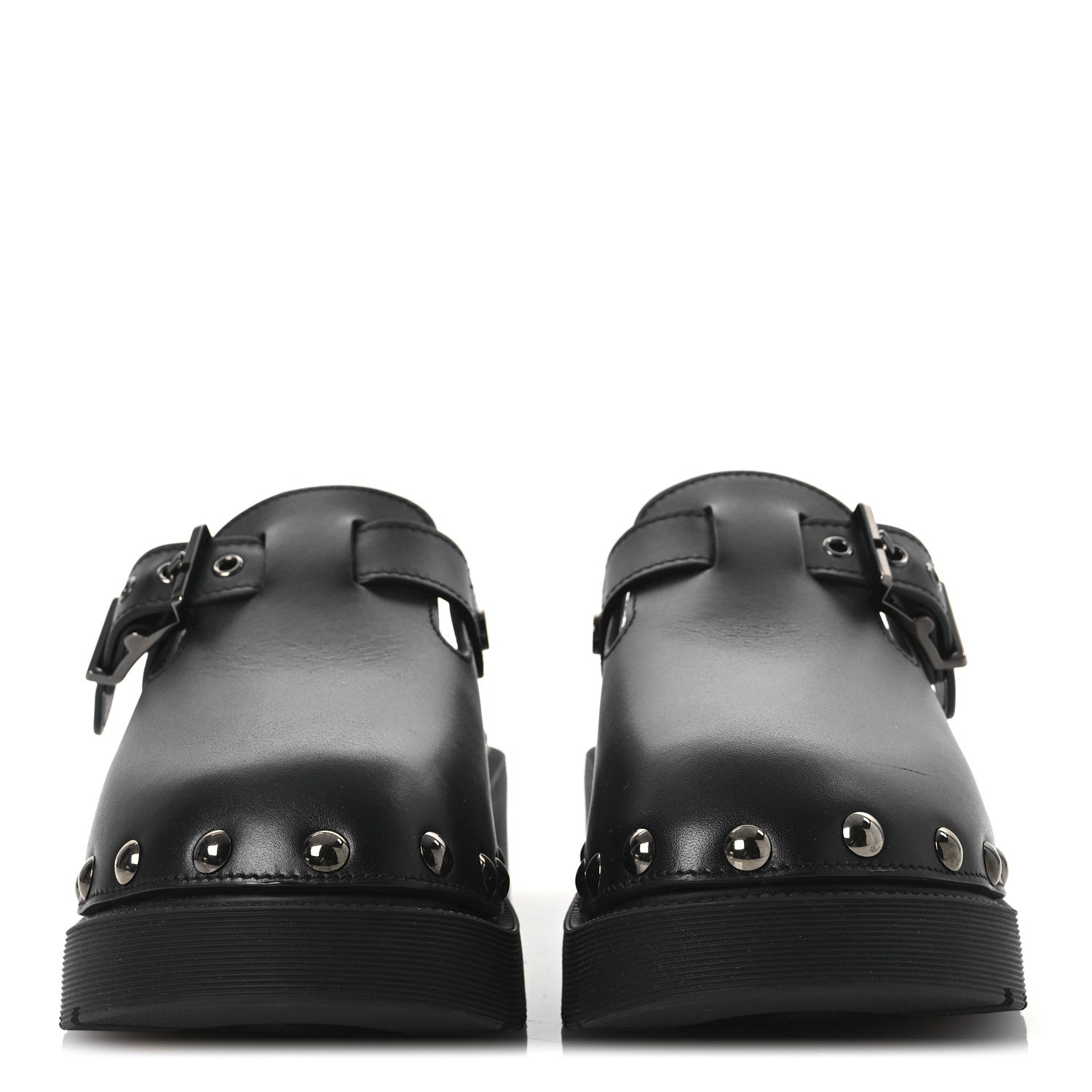 Christian Dior Calfskin Diorquake Buckled Lug Sole 15mm Clogs 36 Black 3 of 11
