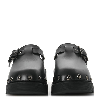 Christian Dior Calfskin Diorquake Buckled Lug Sole 15mm Clogs 36 Black 3 of 11