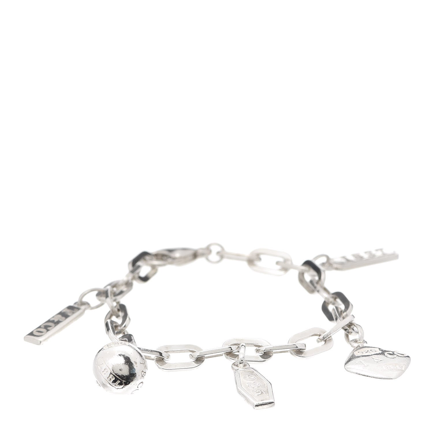 Tiffany Sterling Silver 1837 Charm Bracelet 1 of 5