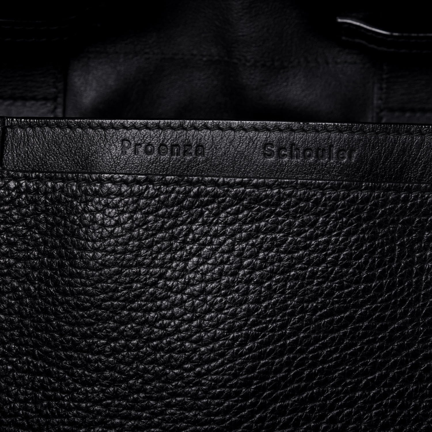 Proenza Schouler Pebbled Calfskin Small PS Courier Backpack Black 6 of 19