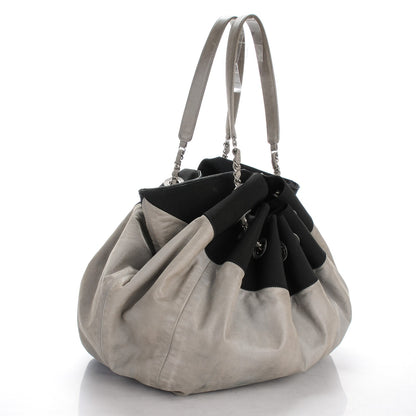 Chanel Iridescent Calfskin Large Stretch Spirit Cabas Grey 3 of 7
