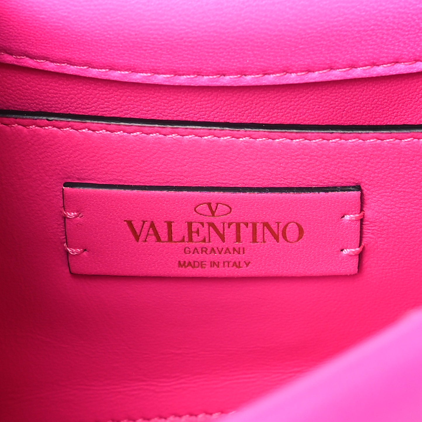Nappa Lacquer Monochrome Small Roman Stud Shoulder Bag Pink PP