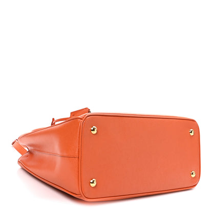 Prada Saffiano Lux Medium Tote Papaya 4 of 9