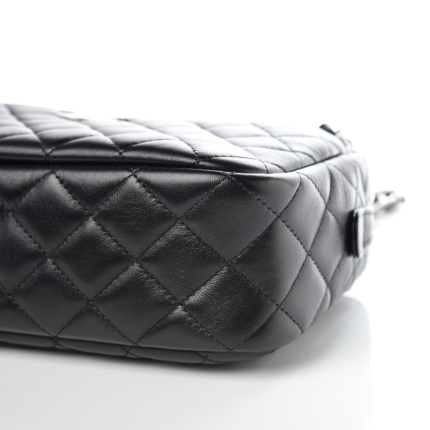 Lambskin Quilted Camera Case Black