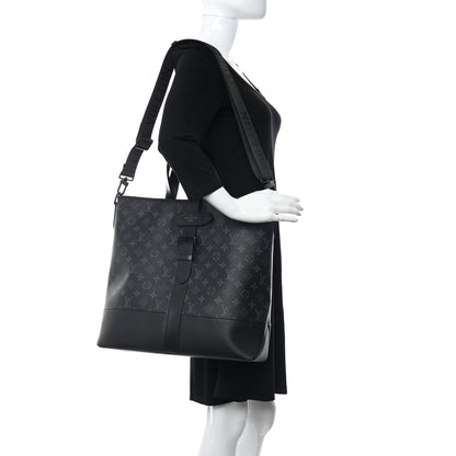 Louis Vuitton Monogram Eclipse Saumur Tote Black 2 of 9