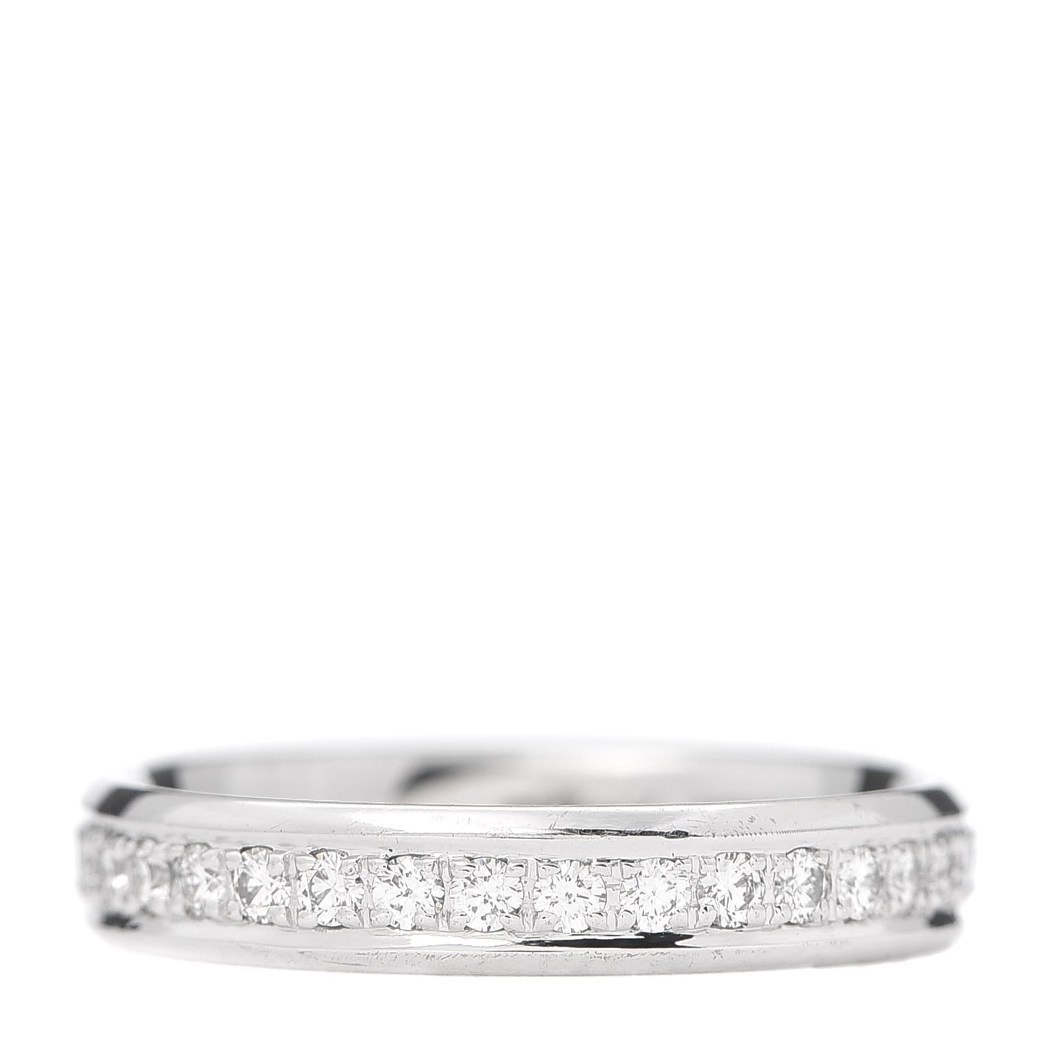 Chopard 18K White Gold Diamond .51ct 3.5mm Wedding Band Ring 50 5.25 3 of 6