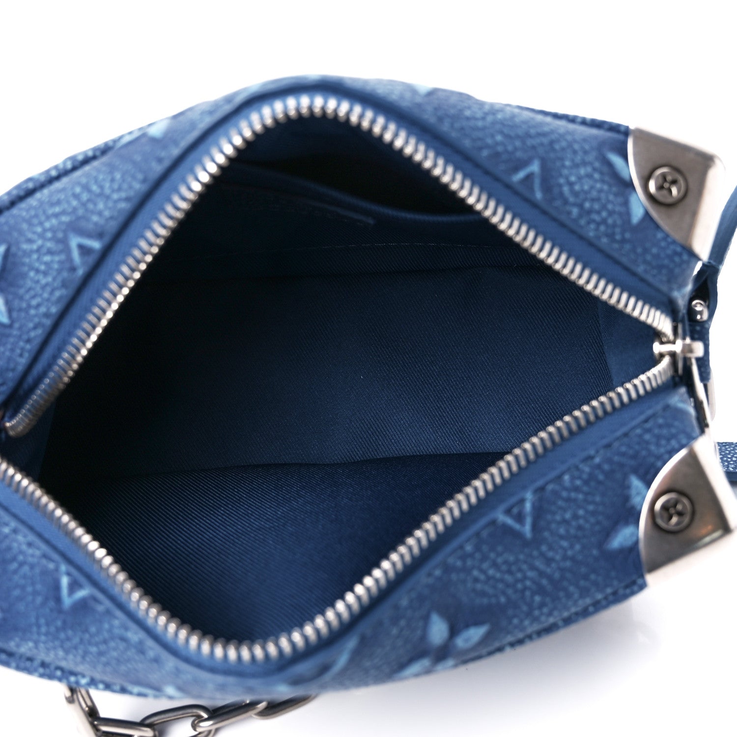 Louis Vuitton Cowhide Monogram Mini Soft Trunk Denim Blue 5 of 10