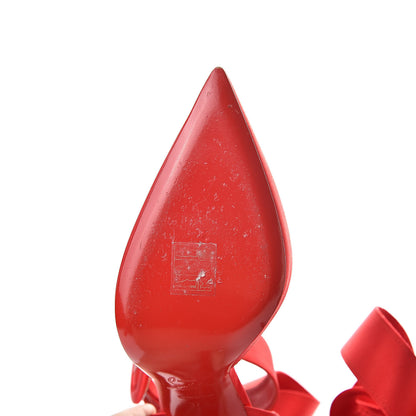 Christian Louboutin Crepe Satin Raissa 100 Ankle Strap Pumps 37.5 Loubi 10 of 13