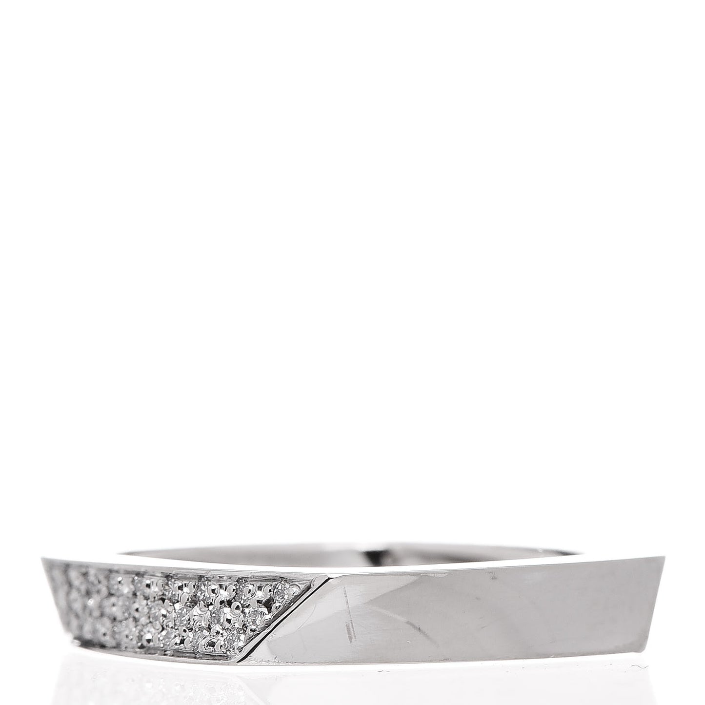 18K White Gold Diamond Frank Gehry Torque Ring 44 3