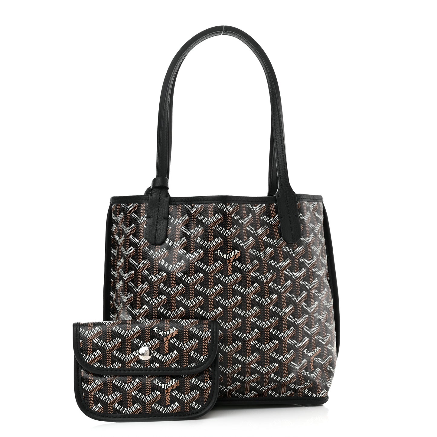 Goyardine Reversible Mini Anjou Black