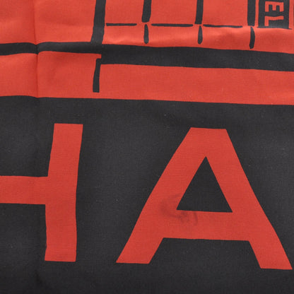 Chanel Silk Boutique Scarf Black Red 4 of 5