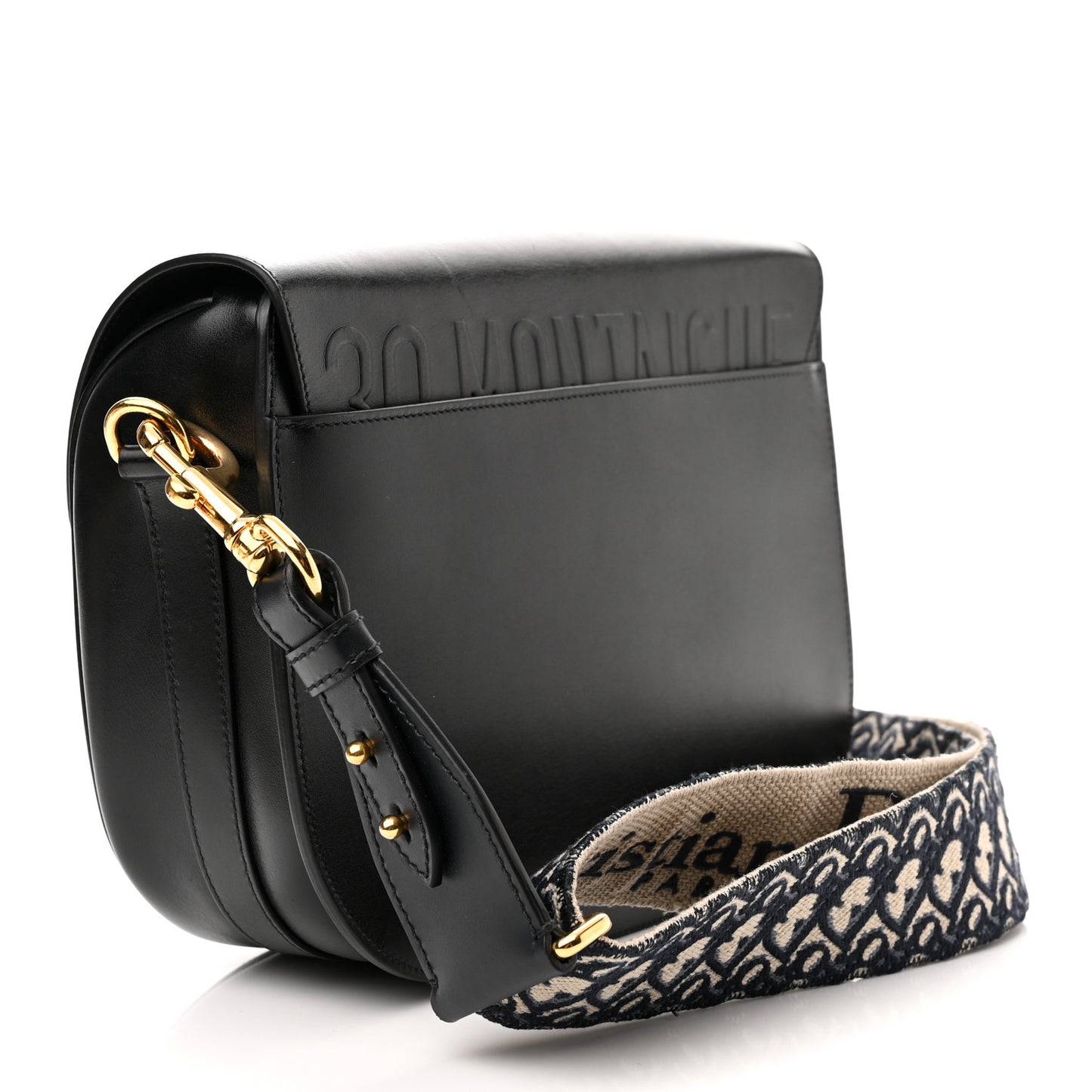 Box Calfskin Large Bobby Flap Black