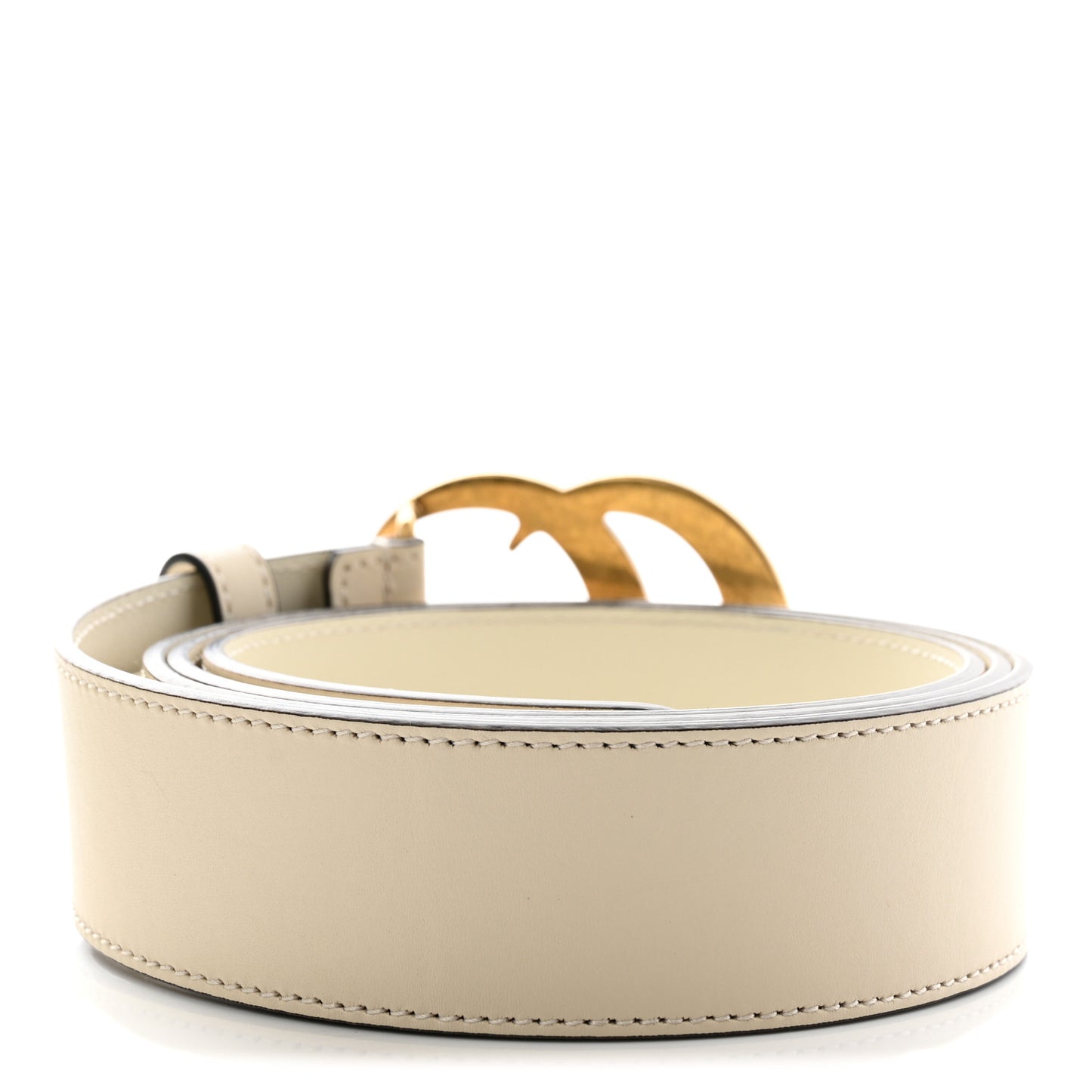 Calfskin Double G 40mm Belt 115 46 Mystic White