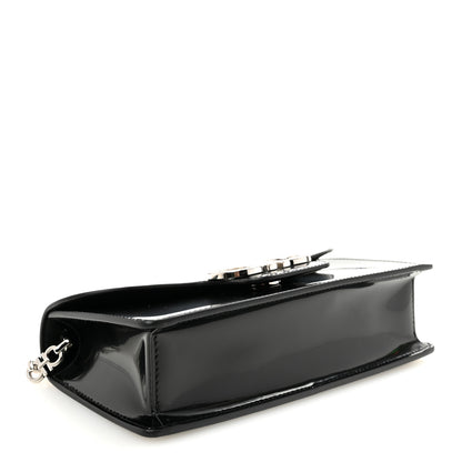 Salvatore Ferragamo Calfskin Crystal Double Gancini Mini Bag Black 4 of 9