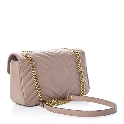 Gucci Calfskin Matelasse Small GG Marmont Shoulder Bag Porcelain Rose 3 of 11