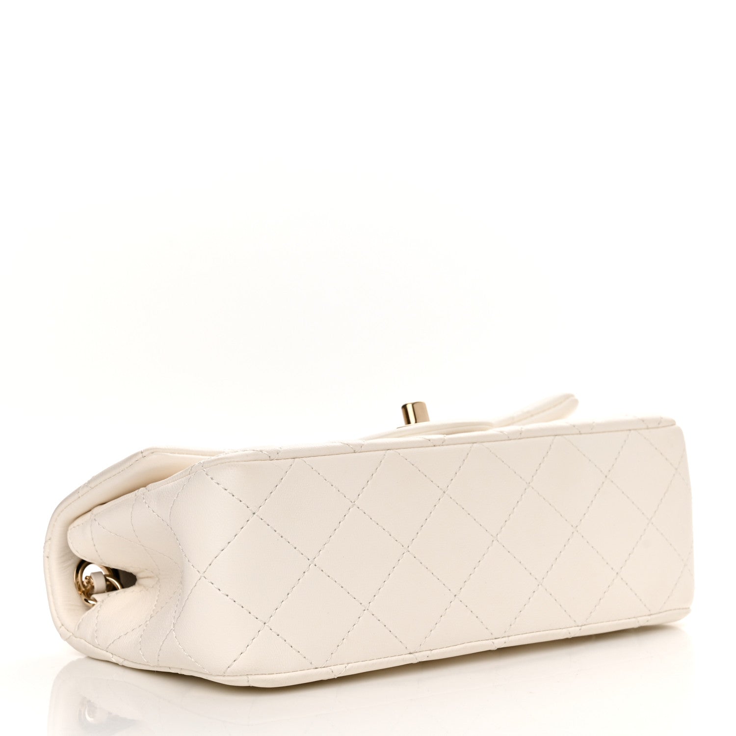 Chanel Lambskin Quilted Enamel Mini Rectangular Pearl Crush Flap White 4 of 11