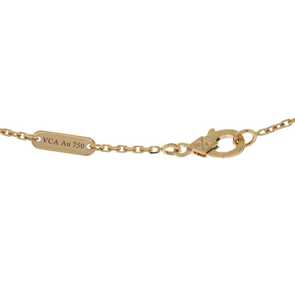 Van Cleef & Arpels 18K Yellow Gold Mother of Pearl Vintage Alhambra Pendant Necklace 4 of 5