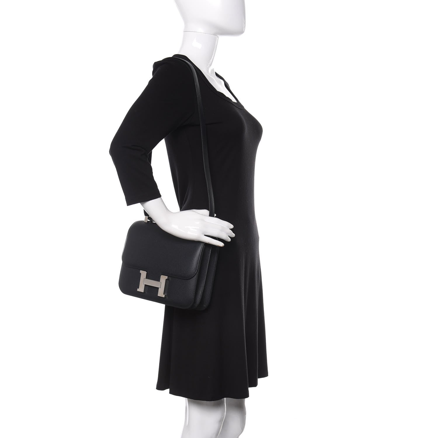 Hermes Grained Monsieur Constance 24 Black 2 of 11