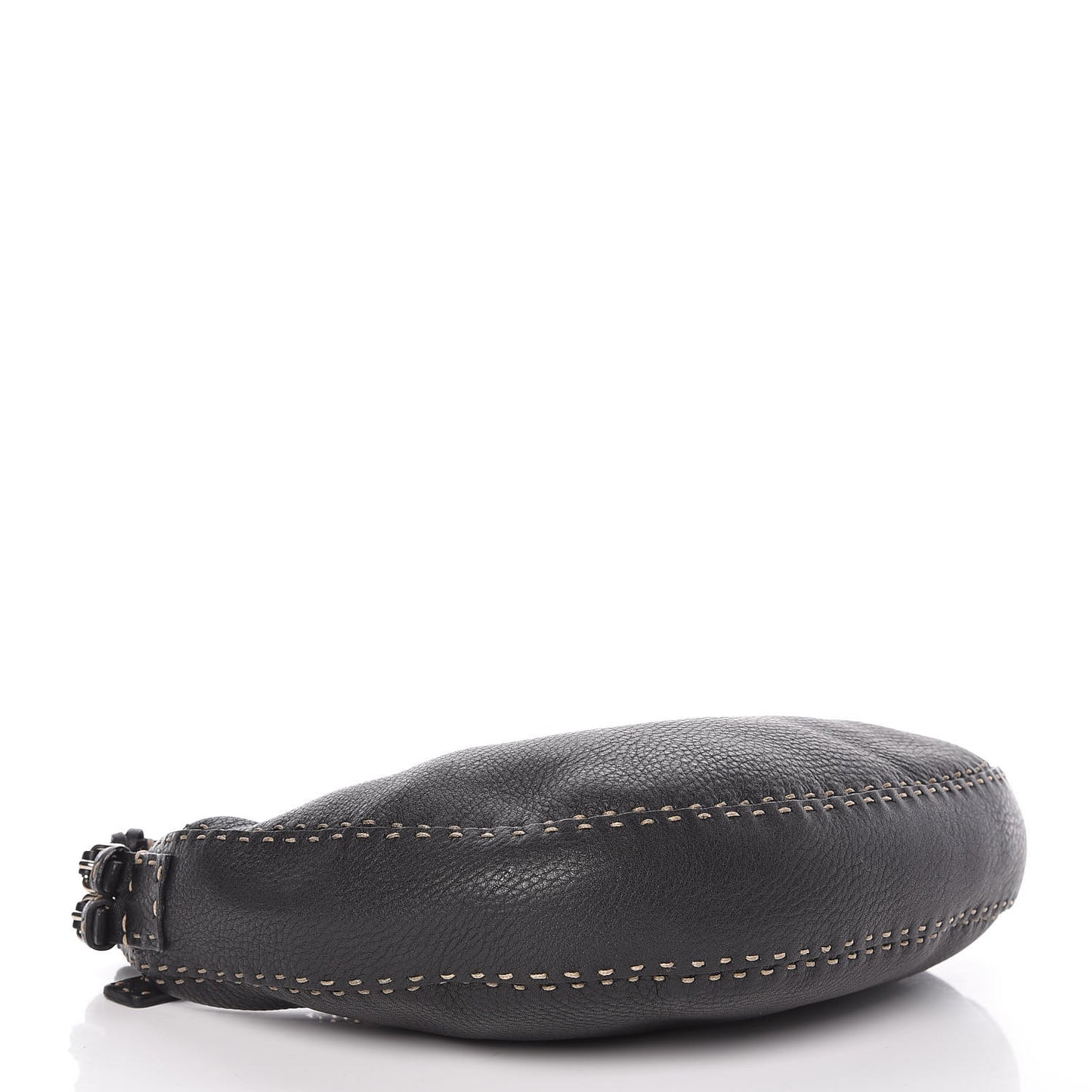 Calfskin Romano Selleria Shoulder Bag Black