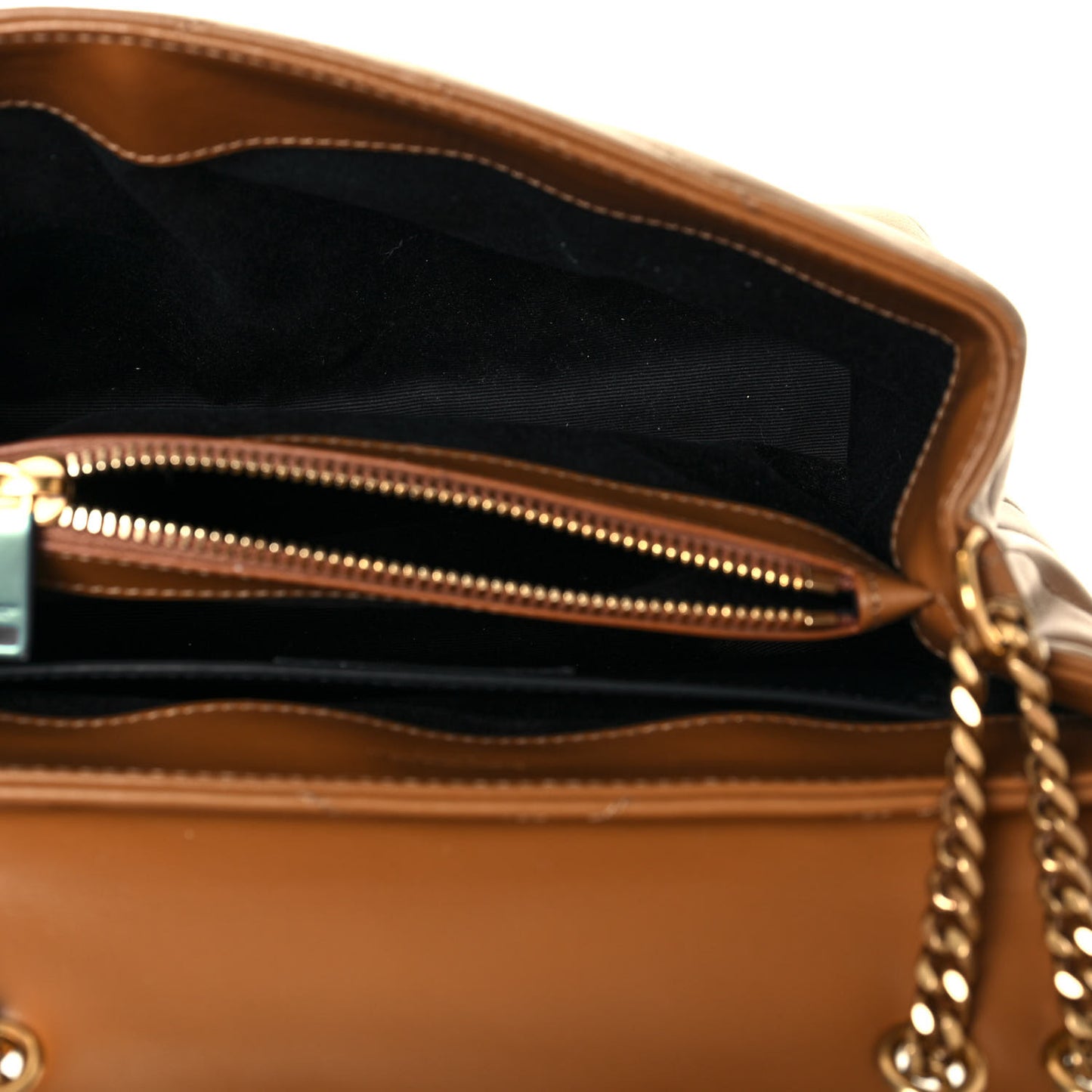 Calfskin Y Quilted Monogram Small Loulou Chain Satchel Dark Natural