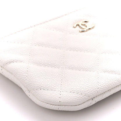 Chanel Caviar Quilted Small Cosmetic Case White 9 of 11
