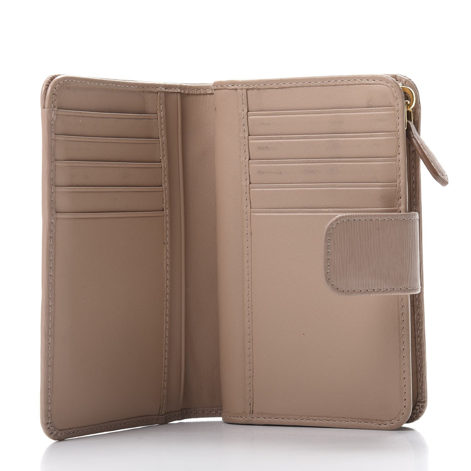 Prada Vitello Move Compact Wallet Cammeo 5 of 7