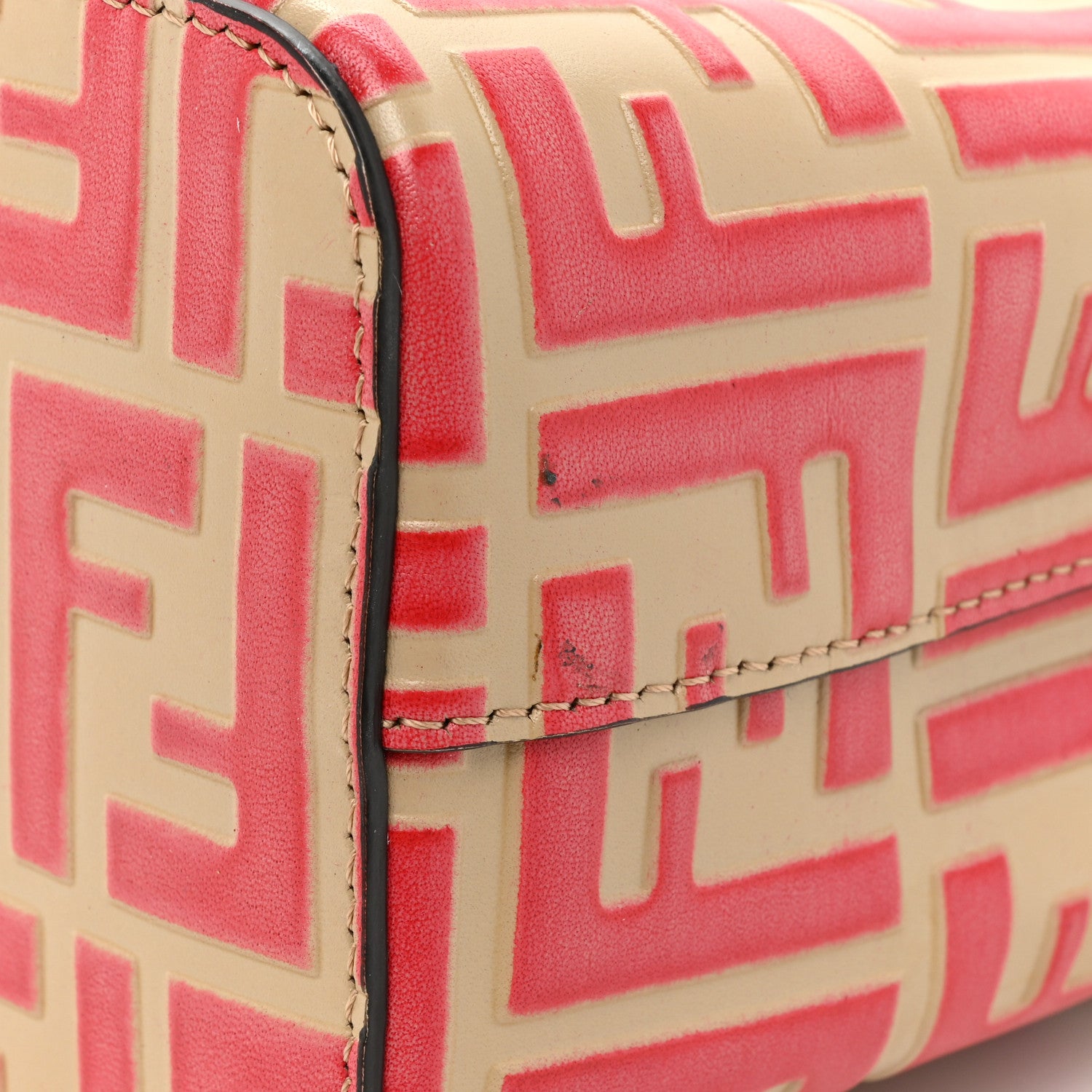 Fendi Vitello Liberty F is Fendi FF Embossed Mini Mon Tresor Bucket Bag Amido Fiamma 14 of 18