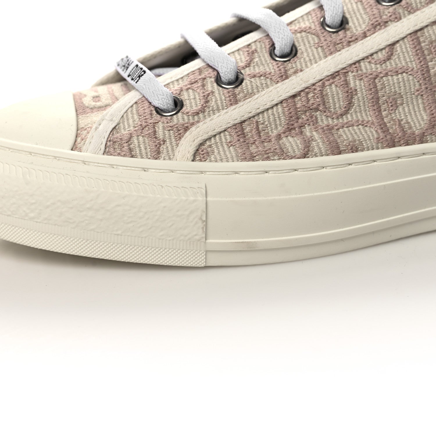 Christian Dior Canvas Oblique Walk'N'Dior Low Top Sneakers 39.5 Powder Nude 10 of 11