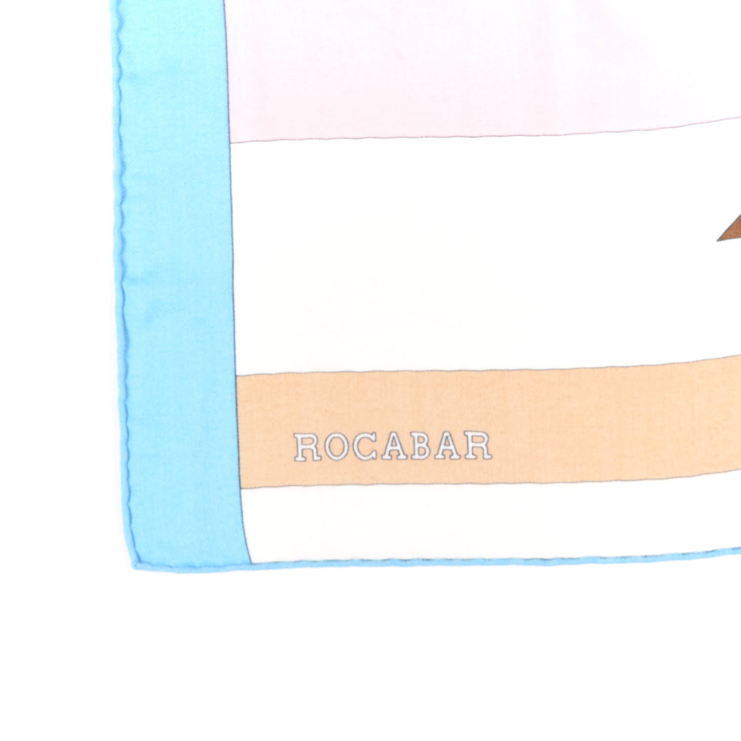 Hermes Cashmere Silk Rocabar Shawl 140 Bleu Ciel Rose Multicolor 3 of 5