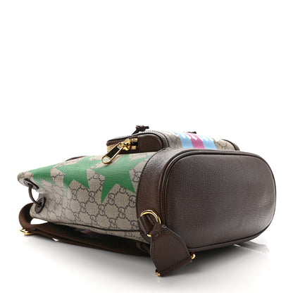 Gucci GG Supreme Monogram Equestrian Textured Dollar Calfskin Retro Interlocking G Buckle Backpack Beige Ebony Multicolor New Acero 4 of 9