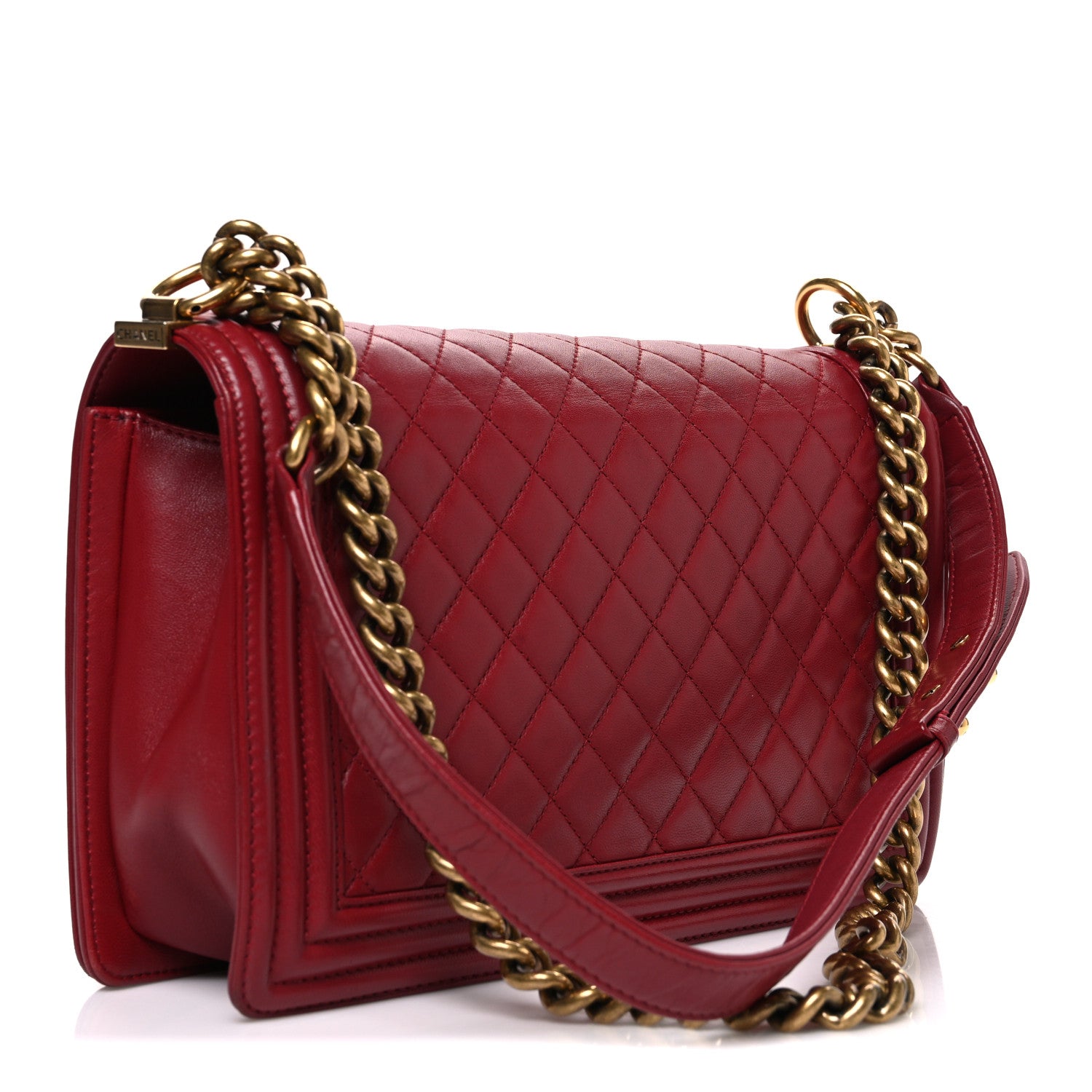 Chanel Lambskin Quilted New Medium Boy Flap Red 3 of 10