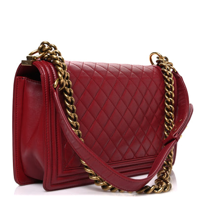 Chanel Lambskin Quilted New Medium Boy Flap Red 3 of 10