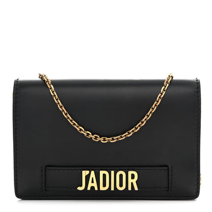 Christian Dior Calfskin J'Adior Wallet on Chain Pouch Black 1 of 14