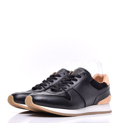 Louis Vuitton Calfskin Suede Mens Abbesses Sneakers 9 Black 3 of 10