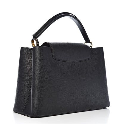 Louis Vuitton Taurillon Capucines MM Black 3 of 11