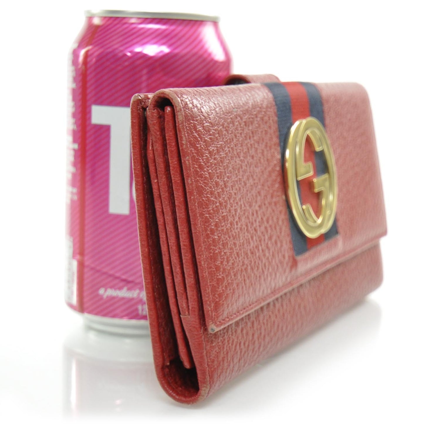 Leather Blondie Continental Wallet Red