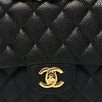 Chanel Caviar Quilted Medium Double Flap Black 8 of 10