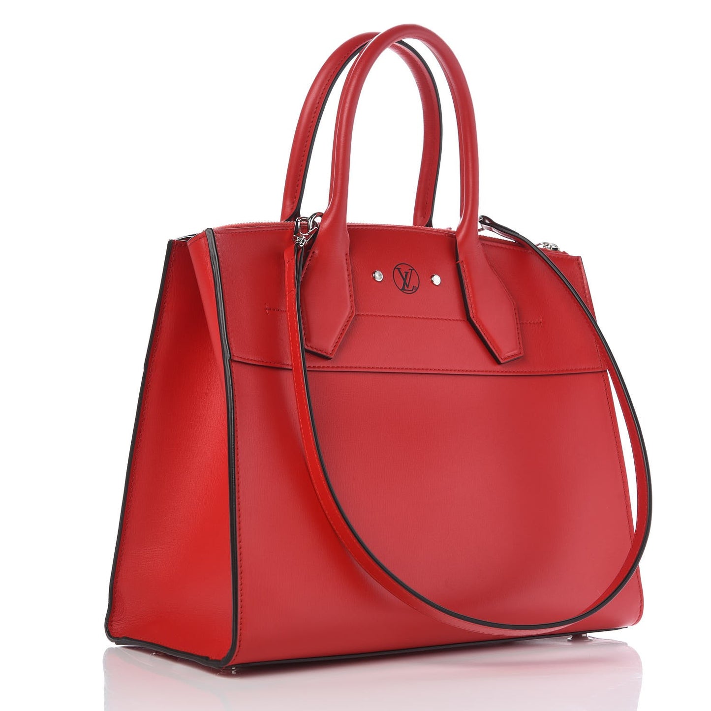Veau Satin City Steamer MM Rubis