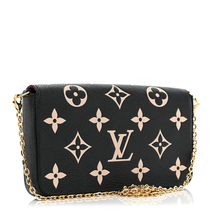 Louis Vuitton Empreinte Monogram Giant Felicie Pochette Black Beige 4 of 12