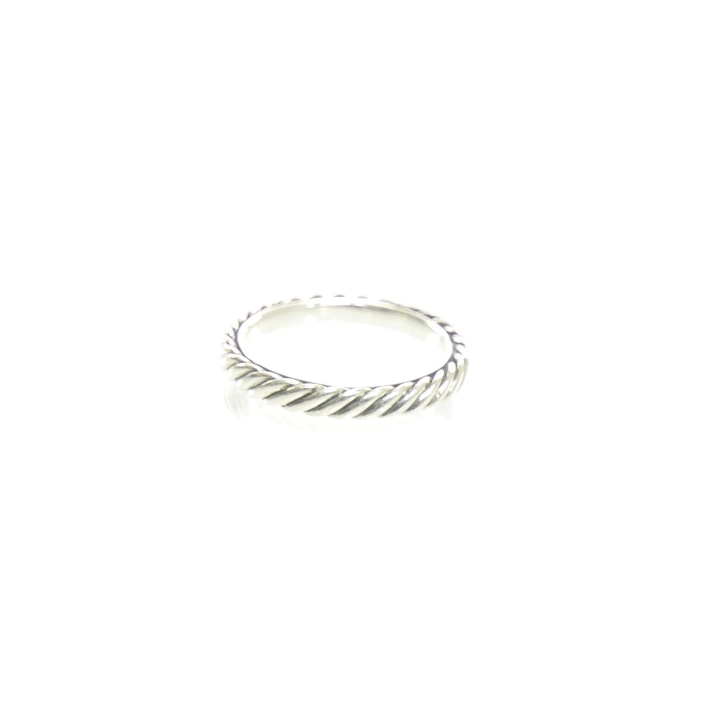 Sterling Silver Stackable Cable Ring 6