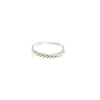 David Yurman Sterling Silver Stackable Cable Ring 6 1 of 4