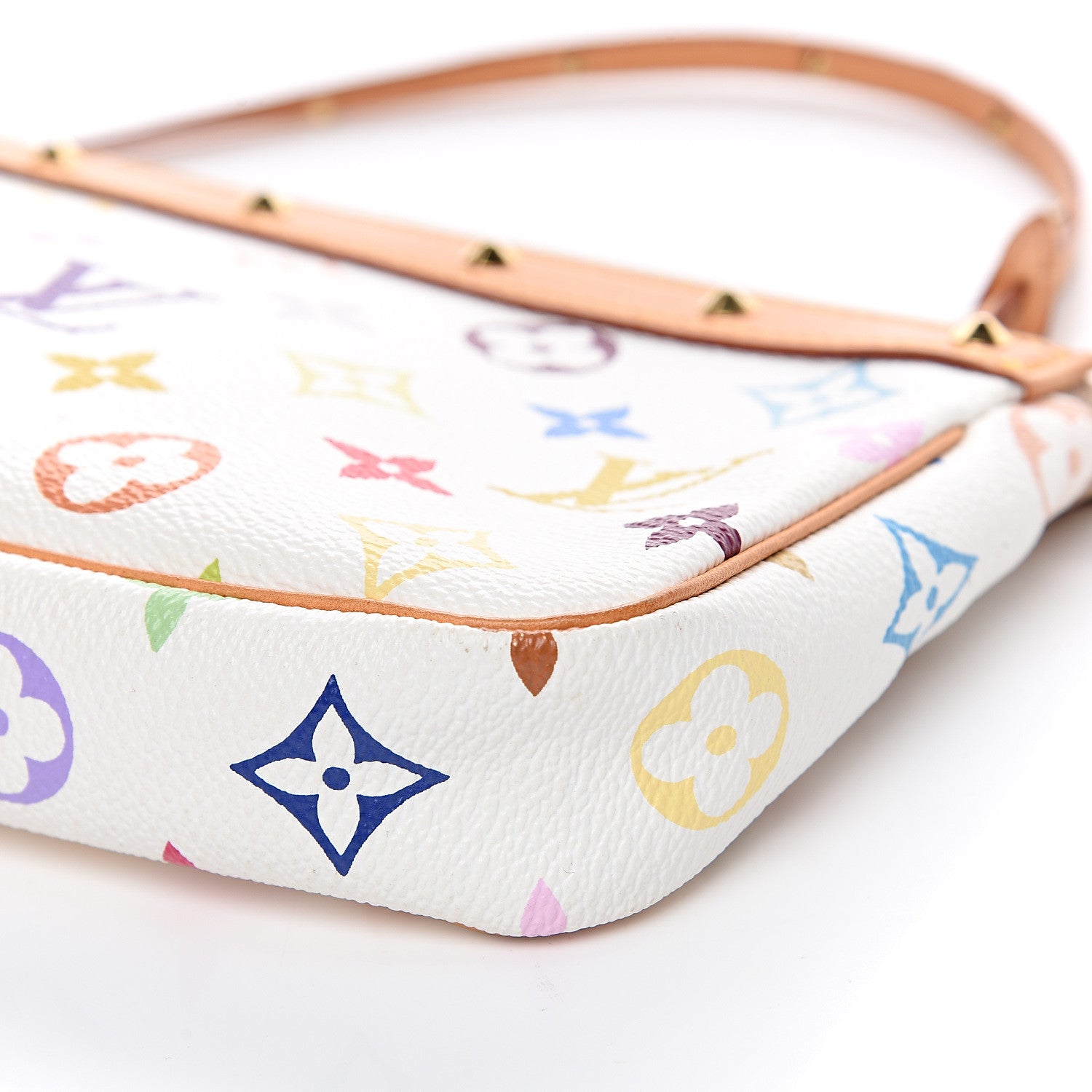 Louis Vuitton Monogram Multicolor Pochette Accessories White 9 of 10