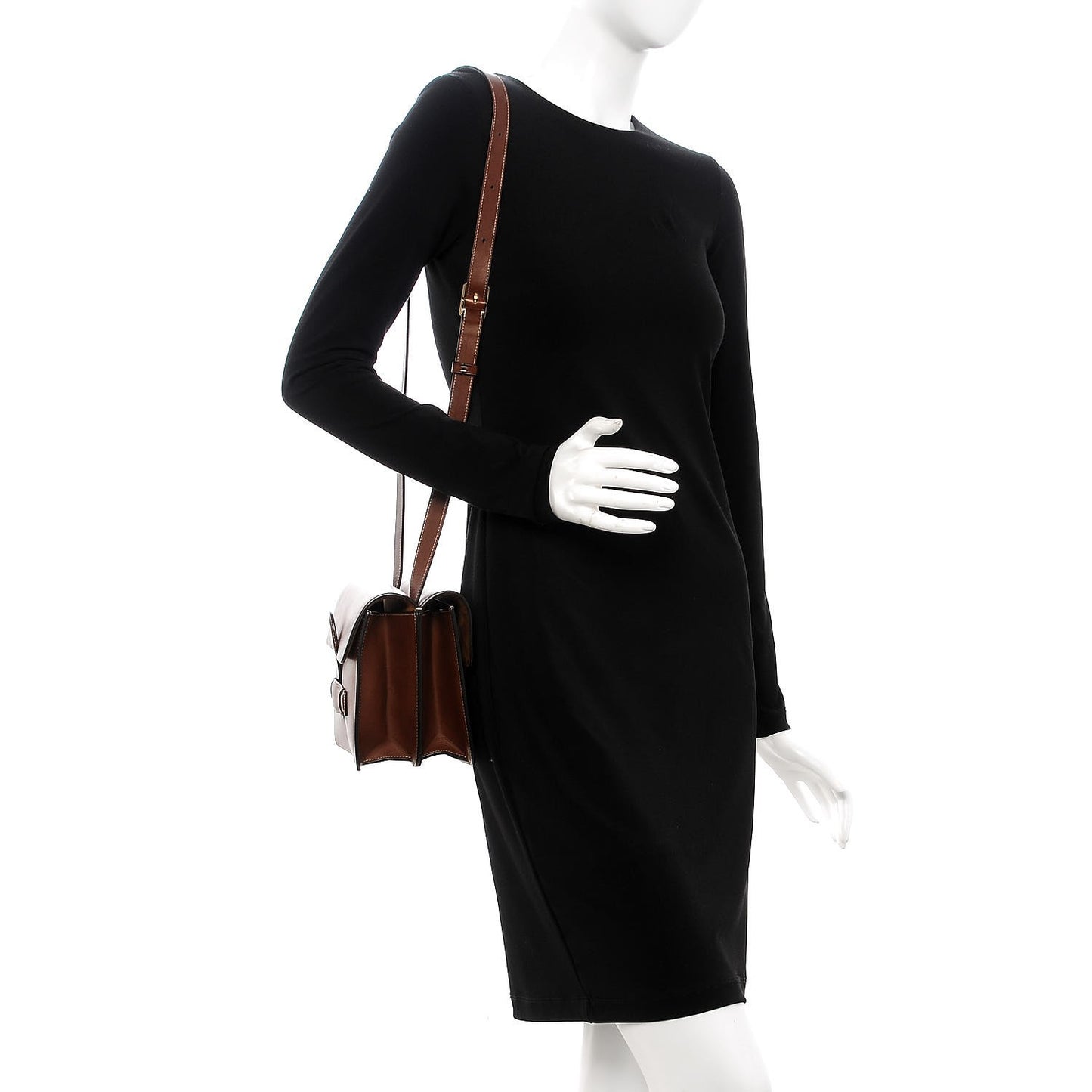 Natural Calfskin Medium Symmetrical Bag Chestnut