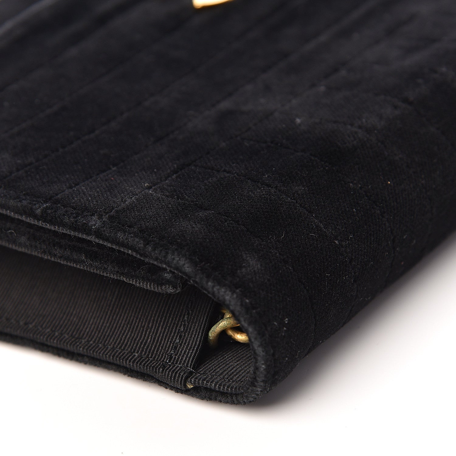 Chanel Velvet Vertical Horizontal Quilt Single Flap Black 12 of 20
