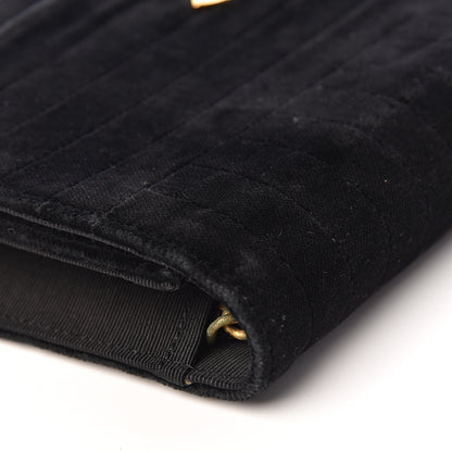 Chanel Velvet Vertical Horizontal Quilt Single Flap Black 12 of 20