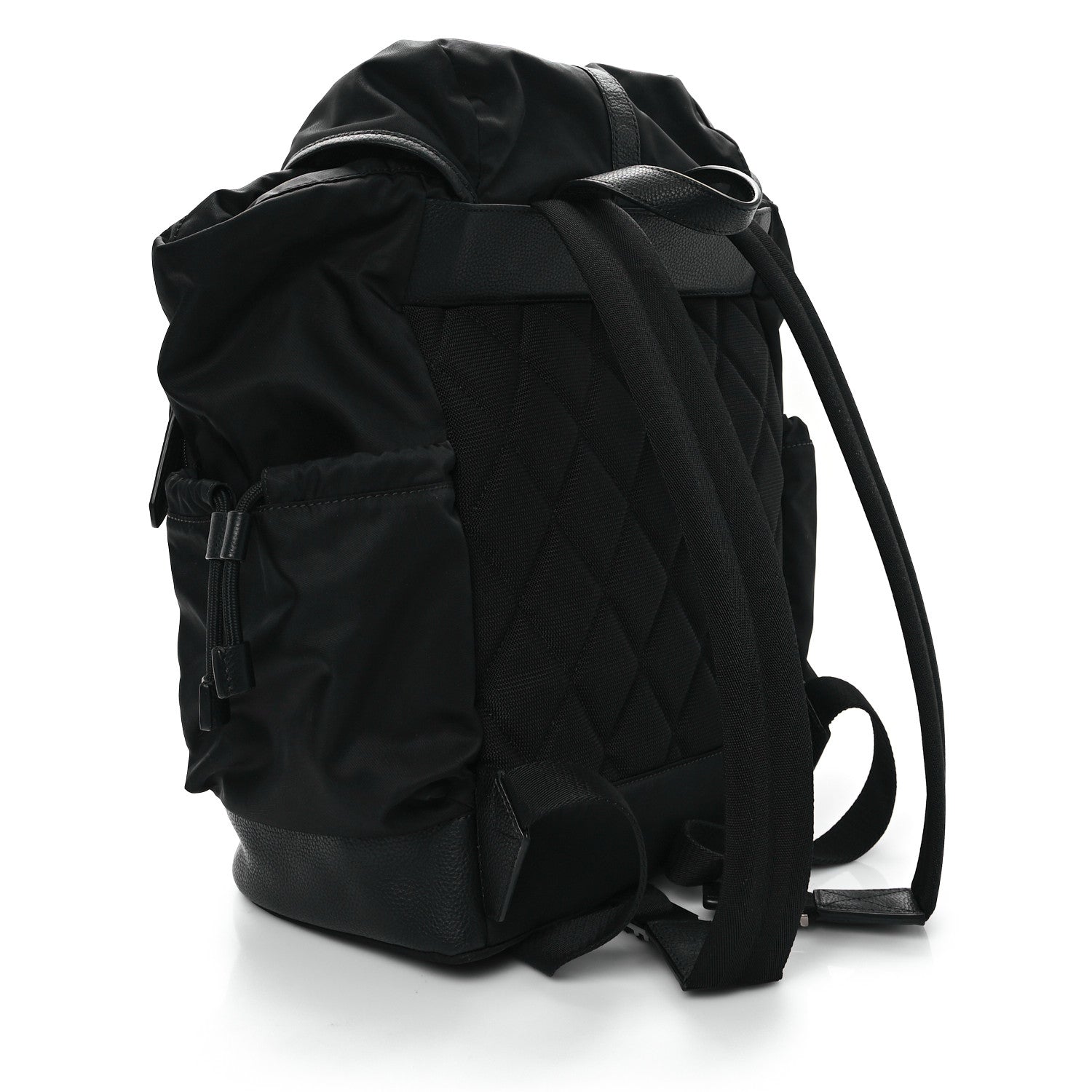 Burberry Nylon Grained Calfskin Watson Diaper Bag Black 4 of 13