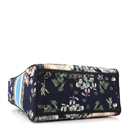 Christian Dior Canvas D-Constellation Embroidered Medium Lady D-Lite Bleu Multicolor 4 of 9