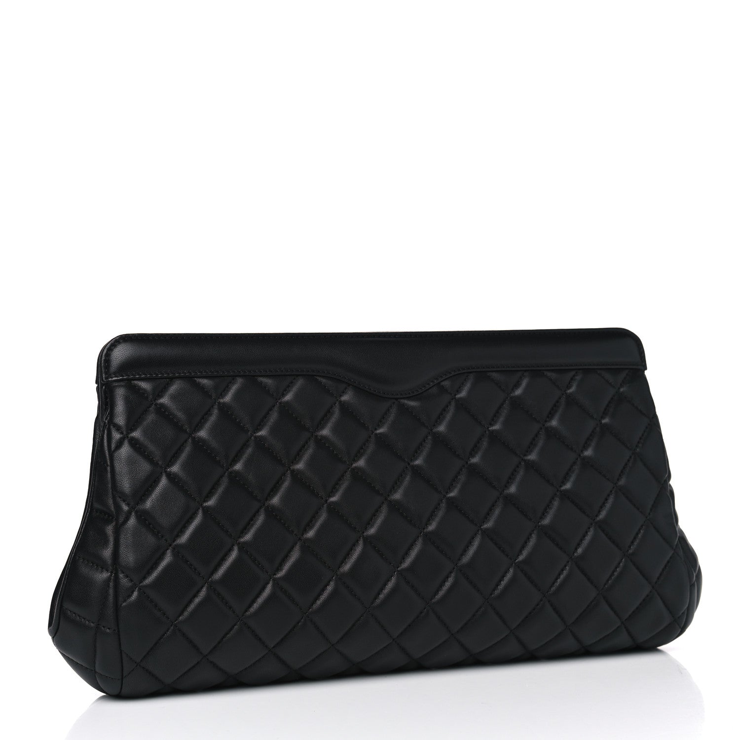 Chanel Lambskin Quilted Clutch Black 2 of 5