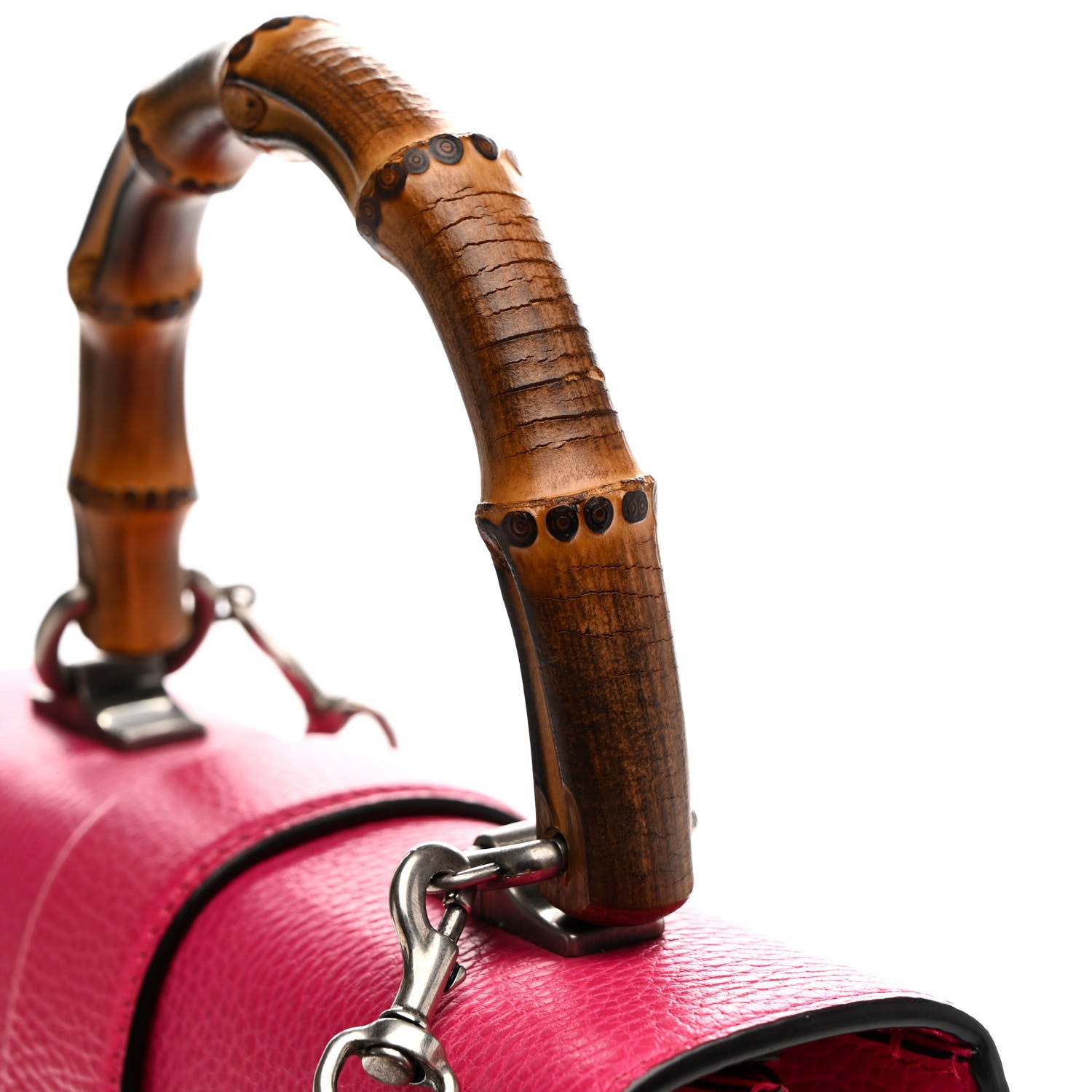 Gucci Dollar Calfskin Crystal Web Medium Dionysus Bamboo Top Handle Bag Box Pink Black Diamond 15 of 17